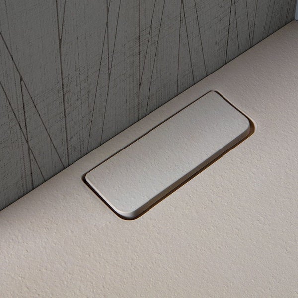 Quadratische Harz Duschwanne 90X90 modern in Steinoptik | Mart