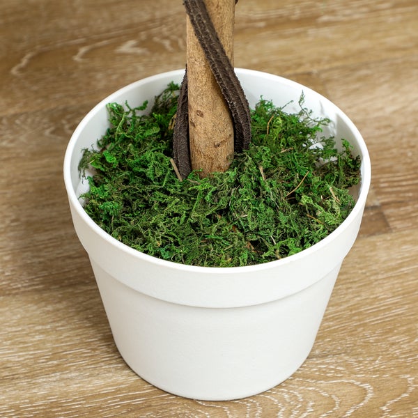 Schwarze Stehlampe mit zwei Leuchten und den Maßen 170 x 25 Zentimeter