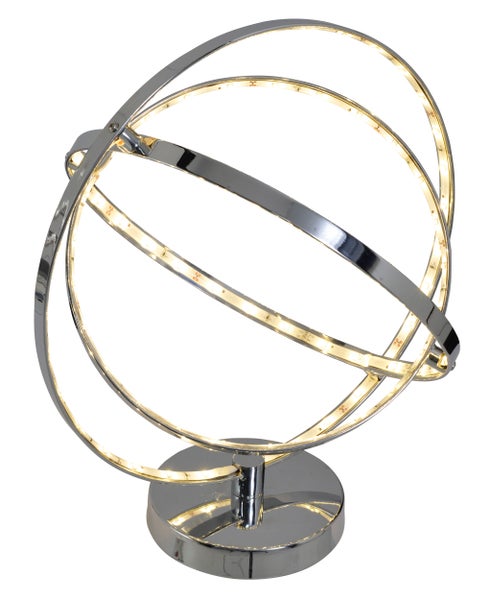 Tischleuchte mit drei Ringen und LED-Beleuchtung