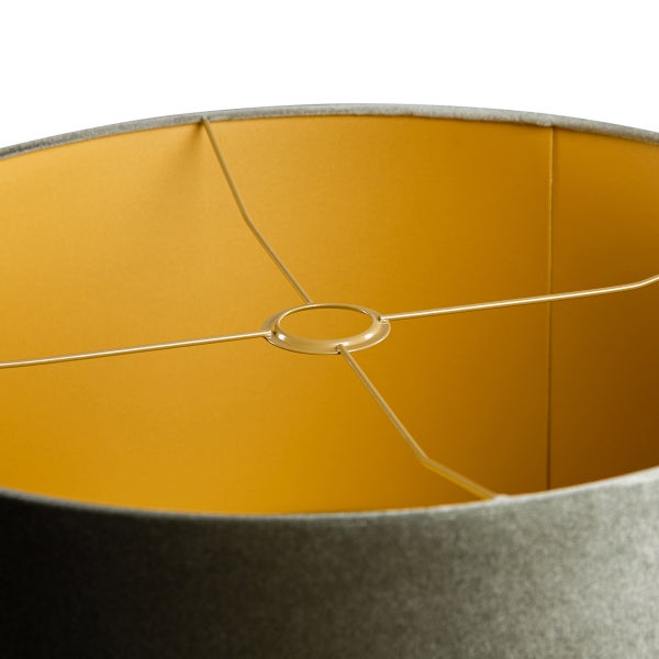 Samtlampenschirm grün mit goldener Innenseite 50/50/25