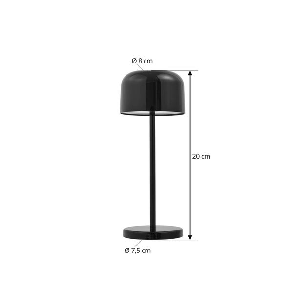 Lucande LED Quill dimmbar (spritzwassergeschützt (Modern) in Schwarz aus Aluminium (1 flammig, )