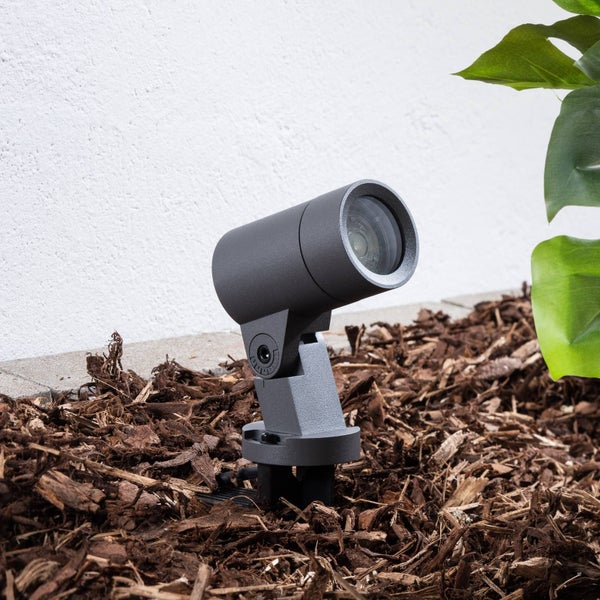 Arcchio Außenleuchte Hemmani (Modern) in Schwarz aus Aluminium (1 flammig, GU10) - Erdspießleuchte außen
