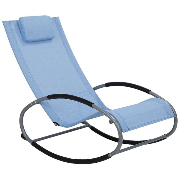 Schaukel-Sonnenliege CAMPO Stoff Blau