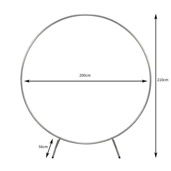 Hochzeit Ballonbogen Silber 200cm