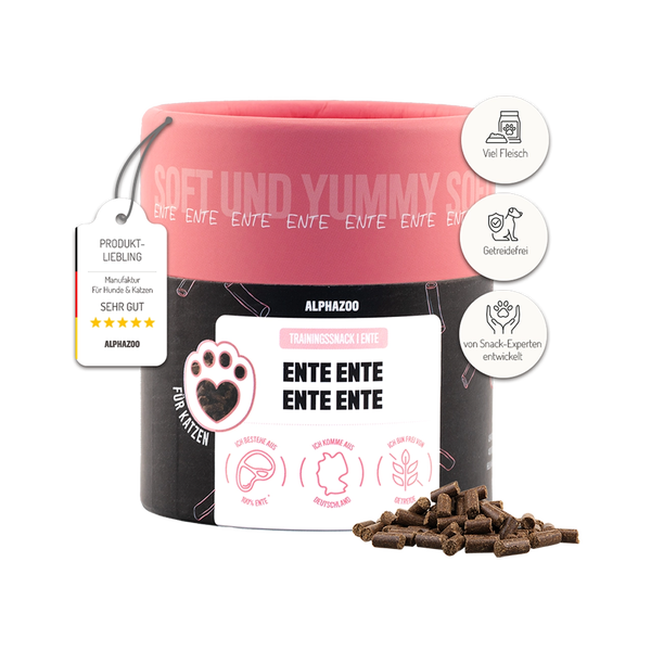 Alphazoo Trainingssnack Ente für Katzen