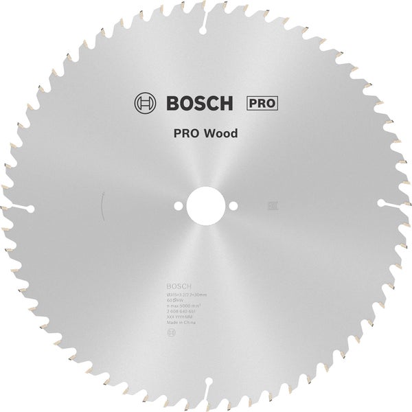 Bosch PRO Wood Kreissägeblatt 315 x 3,2 x 30 mm - 2608640651