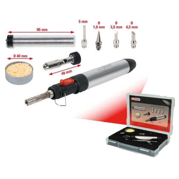KS Tools Lötlampe im Set mit Zubehör in Aufbewahrungsbox