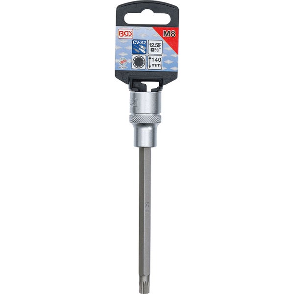 BGS Bit-Einsatz Länge 140 mm Antrieb Innenvierkant 12,5 mm (1/2) Innenvielzahn (für XZN) M8 - 4332