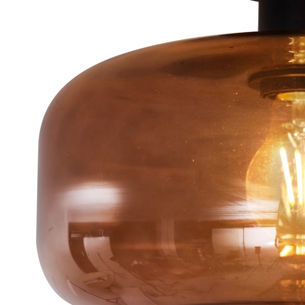 Glaspendelleuchte mit Leuchtmittel