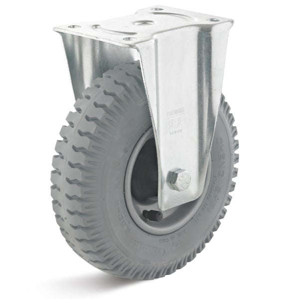 Rollcart Luft- Bockrolle Ø230x65mm Stahlfelge mit Quer-Rillenprofil und 130kg Tragkraft!REPLACEME!