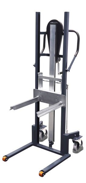 VARIOfit Materialheber mit Gabelzinken Tragkraft 250kg Thermoplastische Gummibereifung Anthrazitgrau RAL 7016