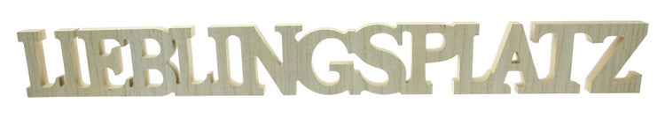 FRANK FLECHTWAREN | Schriftzug Lieblingsplatz, MDF, 75 x 2 x 8,5 cm
