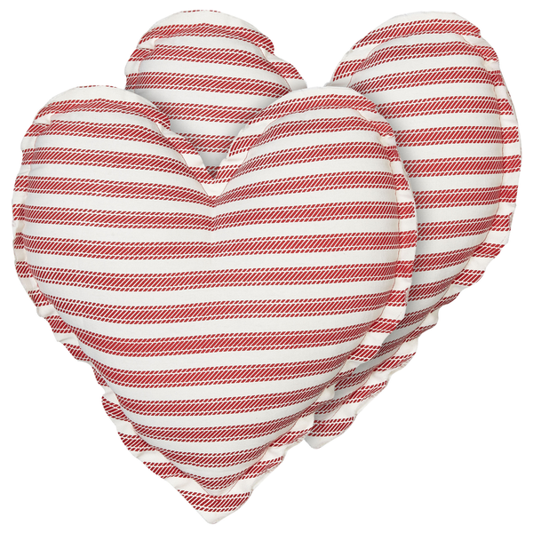 Dekokissen 2er Set RUBIA Baumwolle 45 x 45 cm Rot Streifenmuster