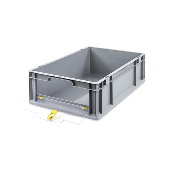 PROREGAL SuperSparSet 5x Eurobox NextGen Insight Cover HxBxT 17 x 40 x 60 34 Liter Niedrig/Gelb Eurobehälter Transportbox