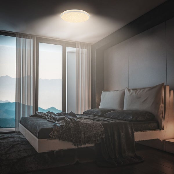 LED Deckenlampe Deckenleuchte Wohnzimmer Dimmbar Fernbedienung CCT IP54