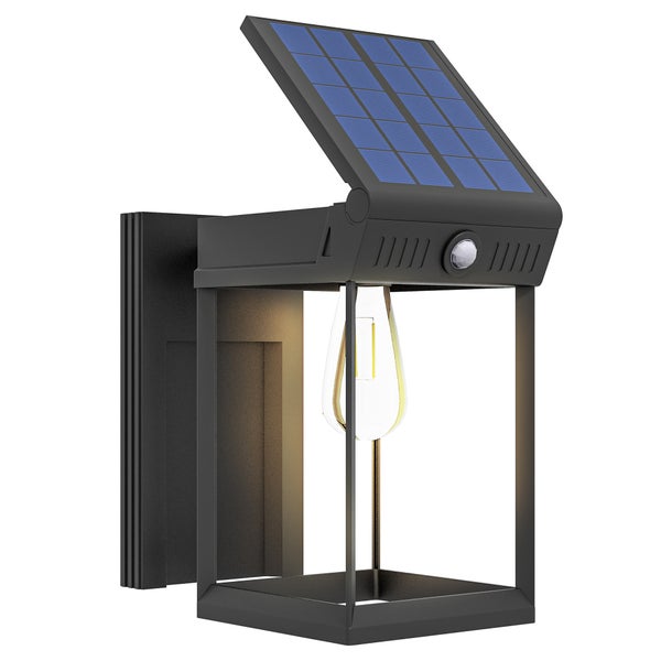 Outsunny Solar Wandleuchte, 14cm x 24cm x 24cm, ABS, Schwarz