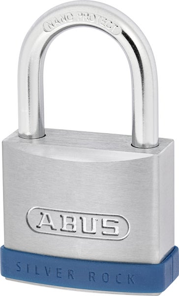 ABUS Vorhängeschloss Silver Rock mit Nano Protect Bügel und Gehäuseschutz.