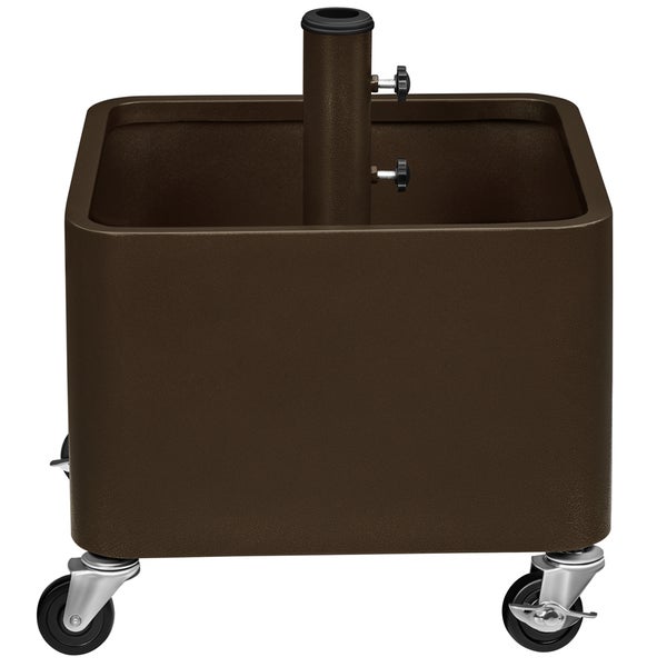 Quadratischer Sonnenschirmständer mit Rollen