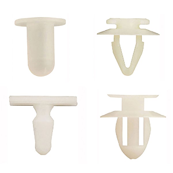 Verschiedene Kunststoffbefestigungsclips im Set