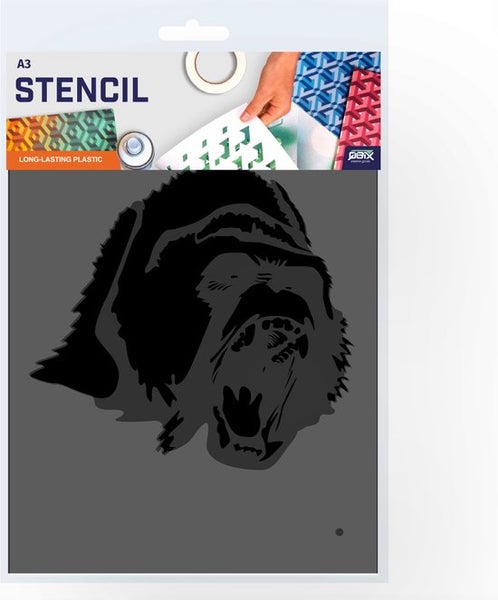 QBIX Gorilla Template - 2 Schichten Kunststoff A3 Schablone
