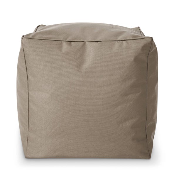 Green Bean Sitzsack-Hocker 40x40x40cm mit EPS-Perlen Füllung - Fußhocker Fußkissen Sitz-Pouf für Sitzsäcke - Bodenkissen für Kinder und Erwachsene - Fußablage Sitzkissen Sitzhocker Khaki
