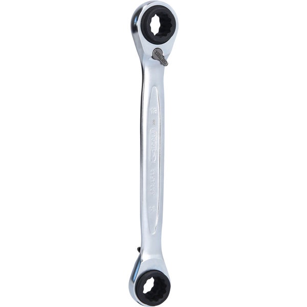 KS TOOLS 4 in 1 GEARplus umschaltbar Doppel-Ratschenringschlüssel 12 x 13 x 14 x 15 mm - 503.4543