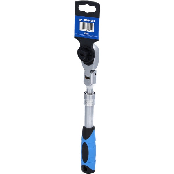 BRILLIANT TOOLS 3/8 Teleskop-Umschaltknarre mit flexibelem Kopf (250 - 350 mm) - BT021997