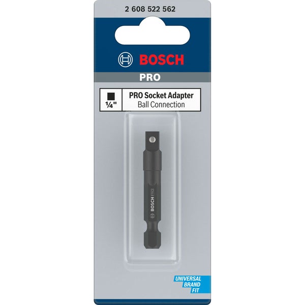 Bosch Pro Steckschlüsseladapter 1/4 Zoll mit Kugelverbindung