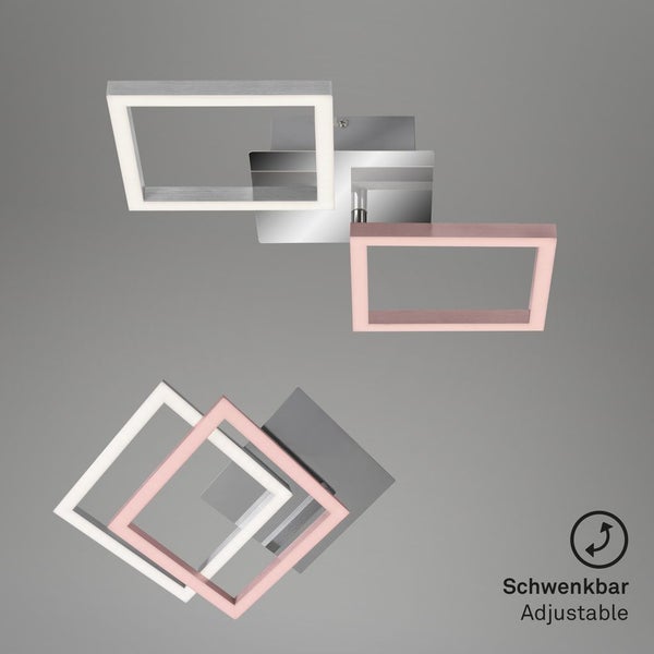 LED Deckenleuchte drehbar Metall-Kunststoff chrom-silber IP20 Briloner