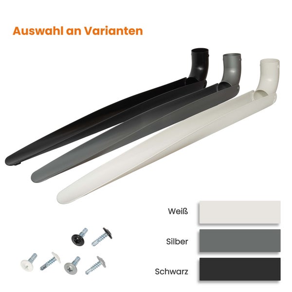 Dachrinnen-Laubschutzgitter in verschiedenen Varianten und Montageschrauben