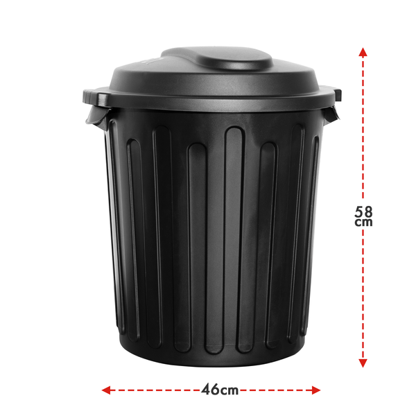 FLOORDIREKT Mülleimer Robin 60L Abfalleimer mit Deckel Geruchsdicht Hygienisch