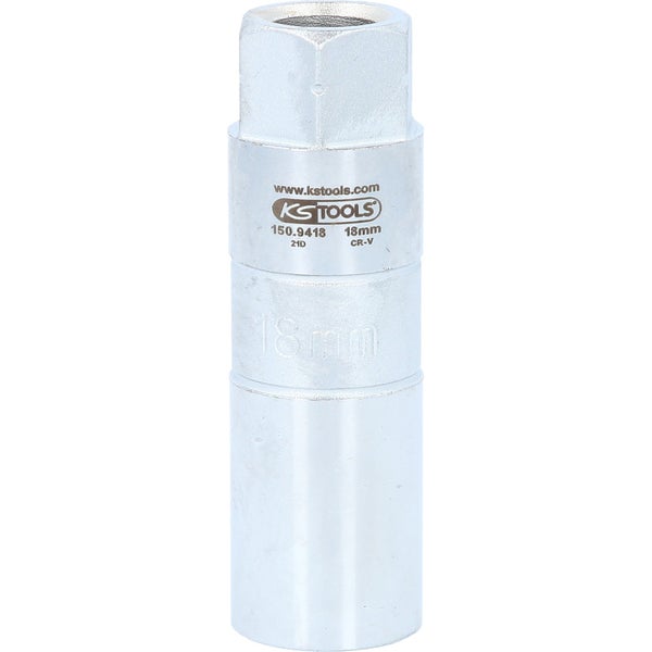 Spezialnuss für Federbeineinsätze mit Größenangabe am Auto