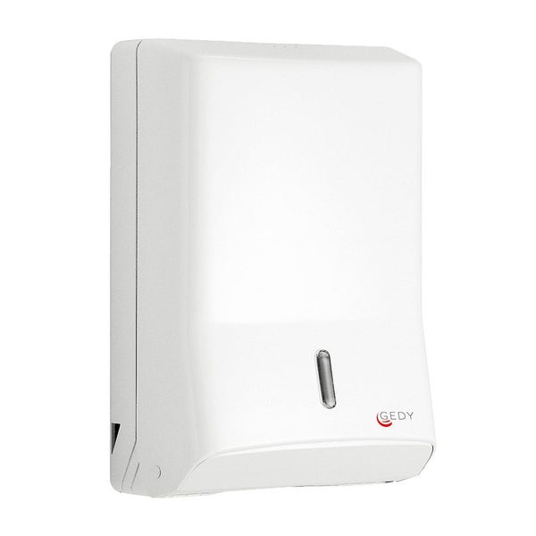 Weisser Papierhandtuchspender  28x14x40cm für Papierhandtücher mit Z-Faltung