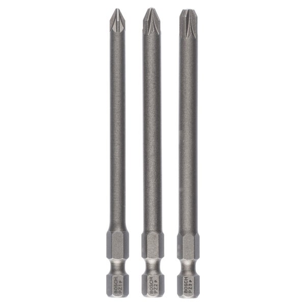 Bosch Schrauberbit-Set Extra-Hart, 3tlg. PZ1, PZ2, PZ3, 89 mm - 2607001761