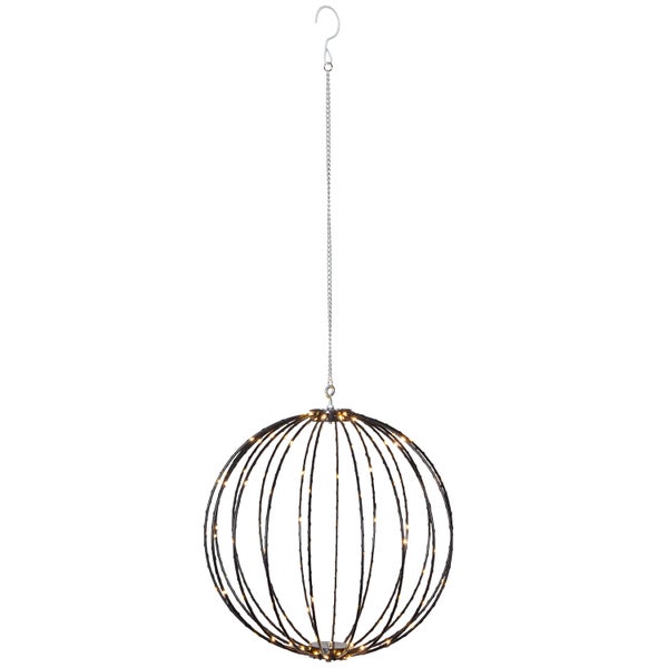 Dekorative Kugel mit LED-Beleuchtung an einer Kette