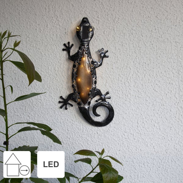 Dekorative Gecko-Wandleuchte mit LED-Beleuchtung für den Außenbereich