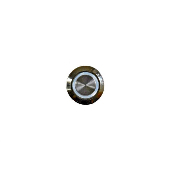 Runder Drucktaster aus Metall mit integrierter LED Beleuchtung