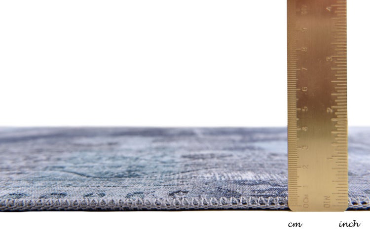 Weicher bedruckter Wohnzimmerteppich Cecilia Blau 160x230 cm