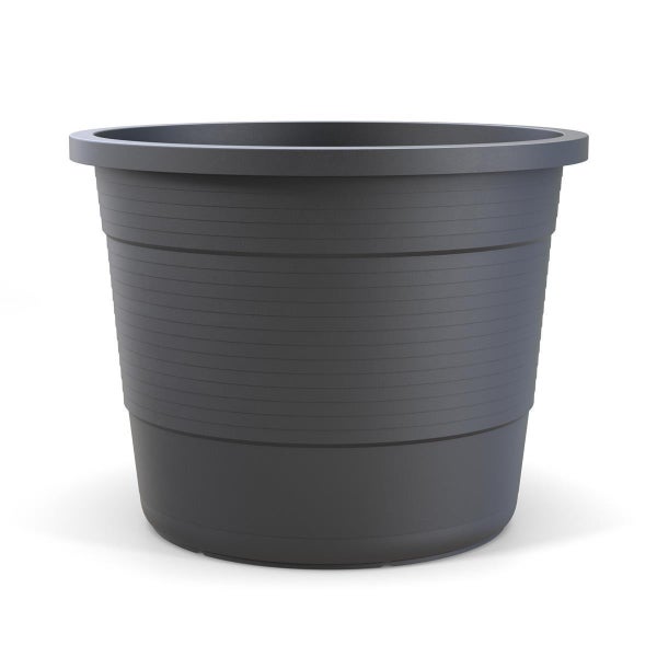 Plastard Blumentopf  3er Set 35 x 27 cm Anthrazit Pflanzkübel Pflanztopf Übertopf