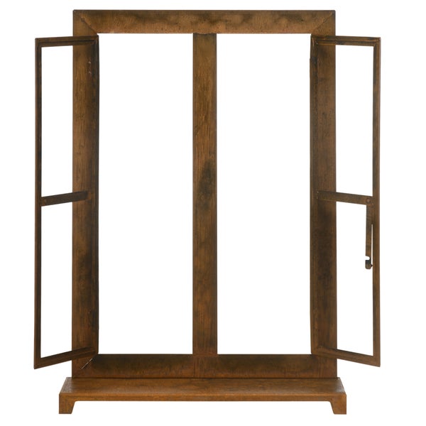 Outsunny Eisenfenster, 55cm x 19cm x 80cm, Eisen, Rustikal-Braun