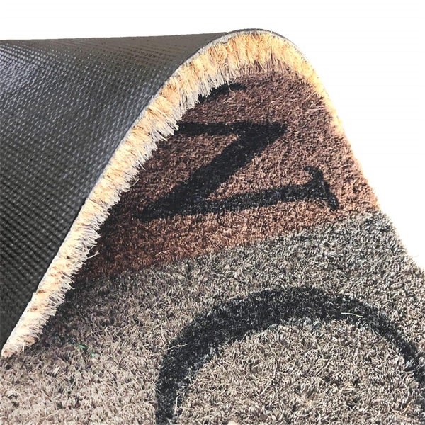 Kokos Fußmatte mit Muster und rutschfester Rückseite