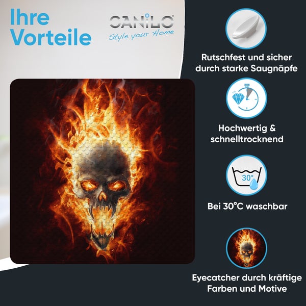 Sanilo Badematte Totenkopf in Flammen