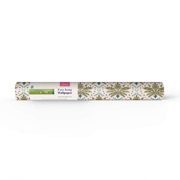 Tapetenrolle von Joules mit floralem Ornament-Muster, Easy Hang Vliestapete.