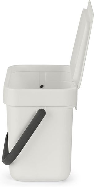 Brabantia Abfallsammler Mit Stay Open Deckel 3 Liter HxBxT 17,4 x 18,8 x 13,9 cm Kunststoff Hellgrau