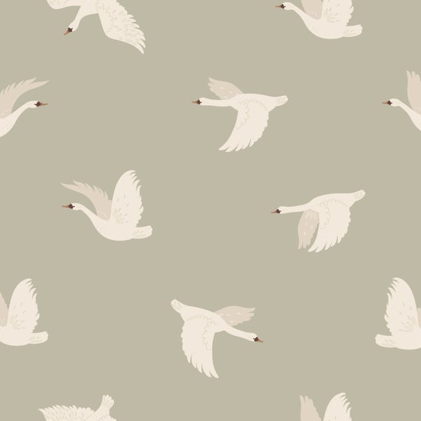 Muster mit fliegenden Schwänen