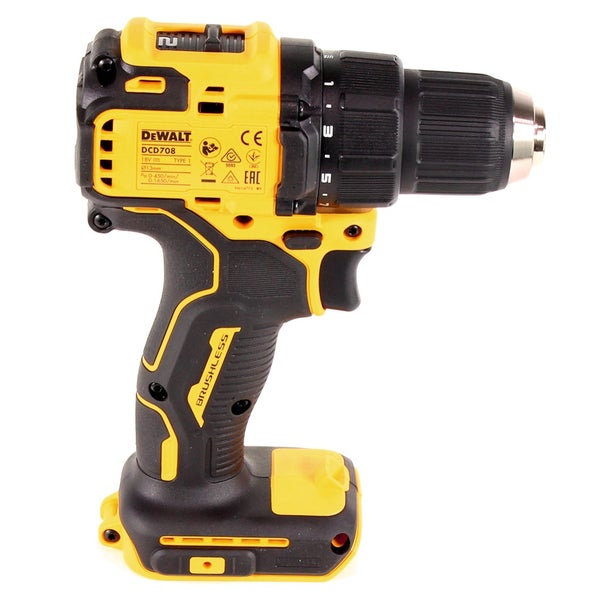 DeWalt Akku-Bohrschrauber DCD708 bürstenlos 18 Volt mit Schnellspannbohrfutter und ergonomischem Griff.
