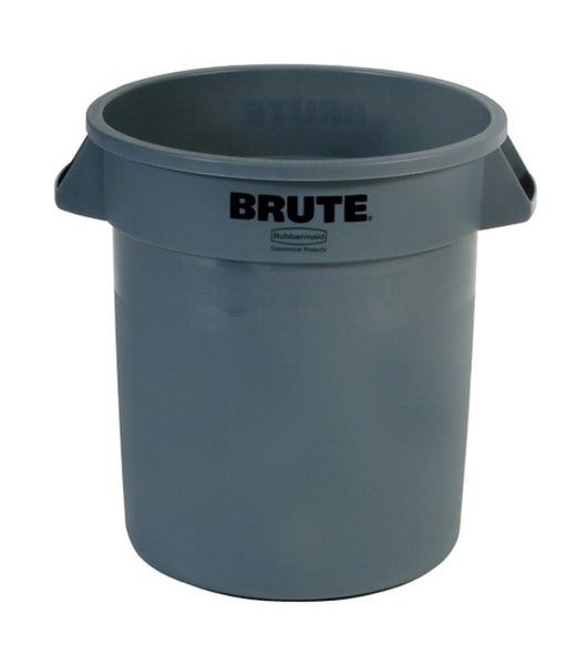 PROREGAL Rubbermaid Brute Runde Mehrzwecktonne Mit Belüftungskanälen 37,9 Liter HxØ 43,5 x 39,7 cm Aus Widerstandsfähigem Kunststoff Grau
