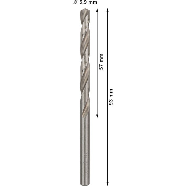 Bosch PRO Metal HSS-G Spiralbohrer 5,9 x 57 x 93 mm - 2608585496