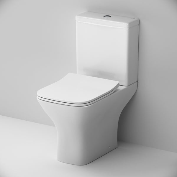 Stand-WC aus Keramik mit Spülkasten