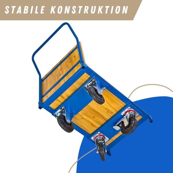 PROREGAL Transportwagen HxBxT 3 x 51 x 95 cm Traglast 180 kg Lichtblau